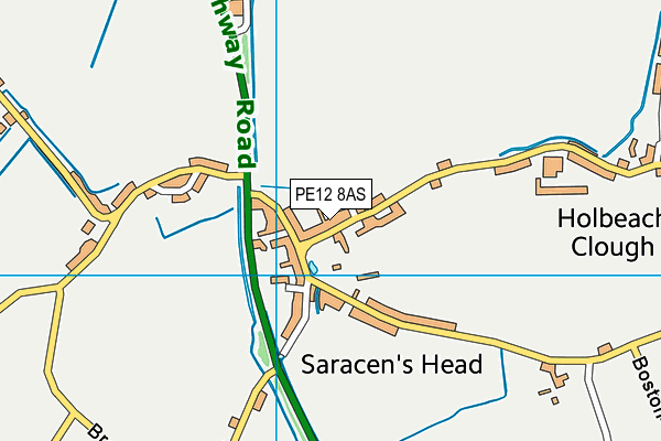 PE12 8AS map - OS VectorMap District (Ordnance Survey)