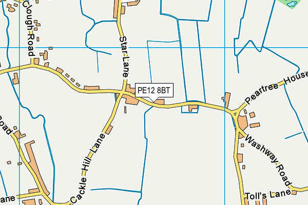 PE12 8BT map - OS VectorMap District (Ordnance Survey)