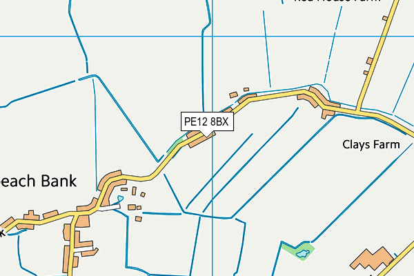 Holbeach Bank Primary Academy map (PE12 8BX) - OS VectorMap District (Ordnance Survey)