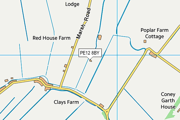 PE12 8BY map - OS VectorMap District (Ordnance Survey)