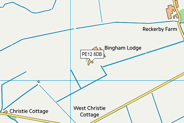 PE12 8DB map - OS VectorMap District (Ordnance Survey)