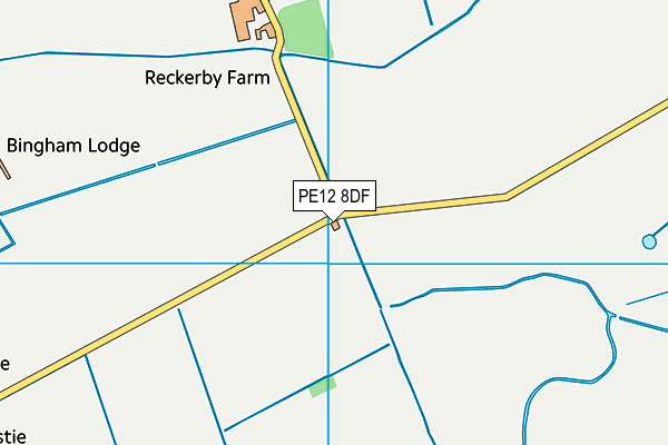 PE12 8DF map - OS VectorMap District (Ordnance Survey)