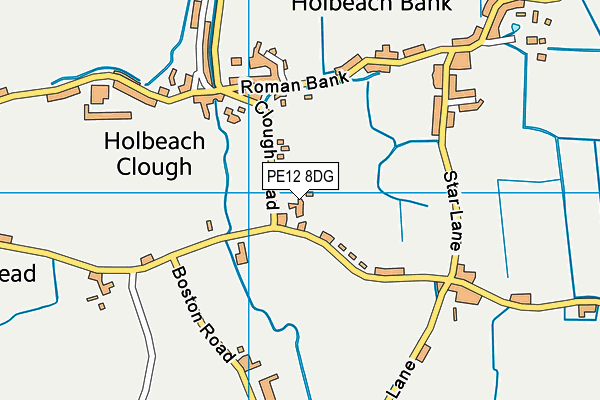 PE12 8DG map - OS VectorMap District (Ordnance Survey)