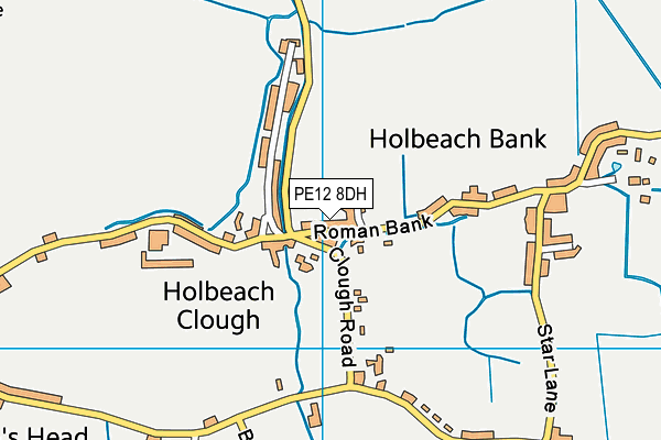 PE12 8DH map - OS VectorMap District (Ordnance Survey)