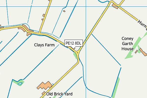 PE12 8DL map - OS VectorMap District (Ordnance Survey)