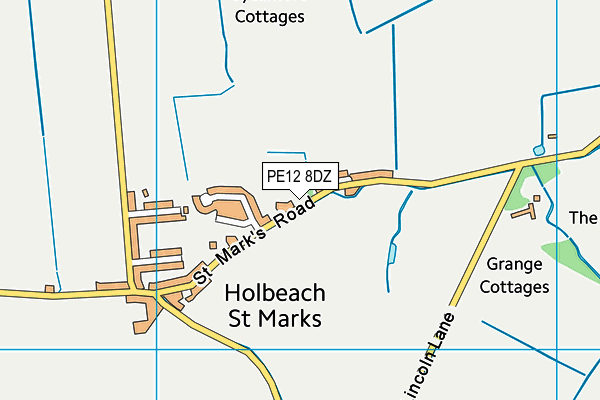 Holbeach St Marks Playing Field map (PE12 8DZ) - OS VectorMap District (Ordnance Survey)