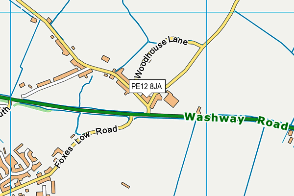 PE12 8JA map - OS VectorMap District (Ordnance Survey)