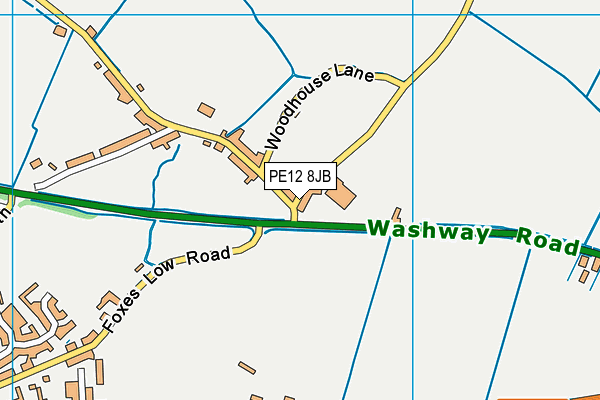 PE12 8JB map - OS VectorMap District (Ordnance Survey)