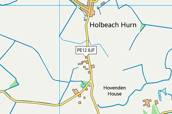 PE12 8JF map - OS VectorMap District (Ordnance Survey)