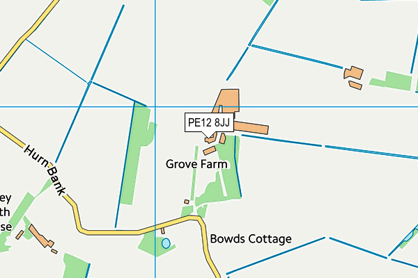 PE12 8JJ map - OS VectorMap District (Ordnance Survey)