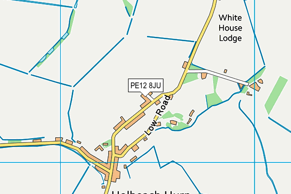 PE12 8JU map - OS VectorMap District (Ordnance Survey)