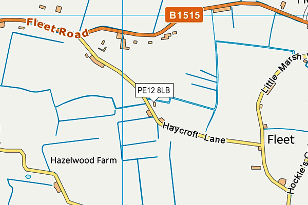 PE12 8LB map - OS VectorMap District (Ordnance Survey)