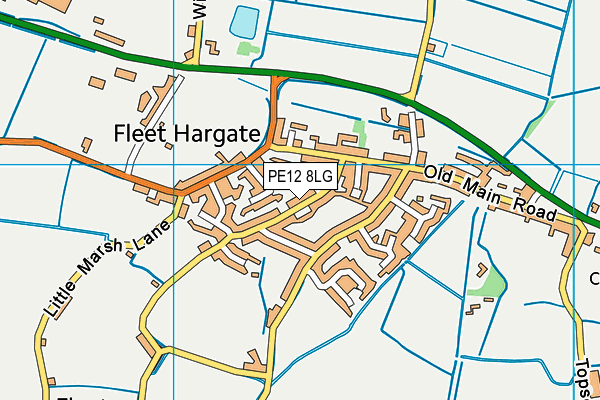 PE12 8LG map - OS VectorMap District (Ordnance Survey)