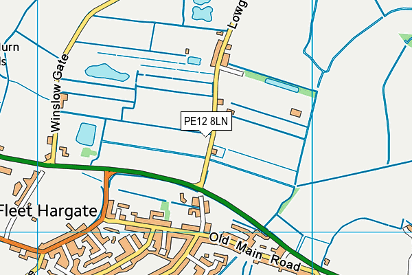 PE12 8LN map - OS VectorMap District (Ordnance Survey)