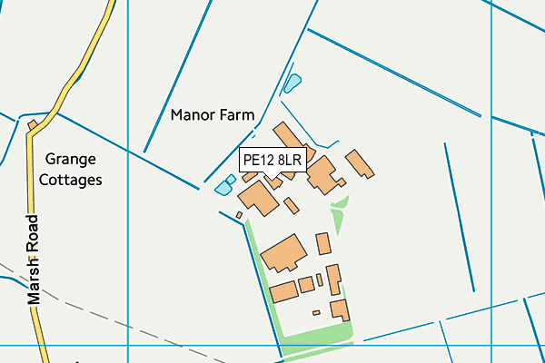 PE12 8LR map - OS VectorMap District (Ordnance Survey)