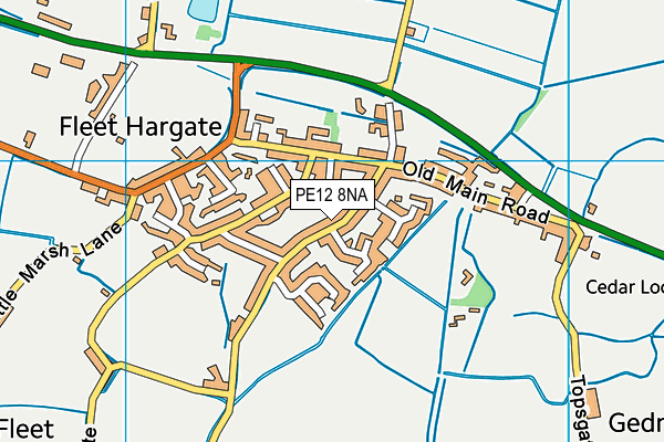 PE12 8NA map - OS VectorMap District (Ordnance Survey)
