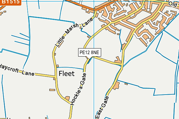 PE12 8NE map - OS VectorMap District (Ordnance Survey)
