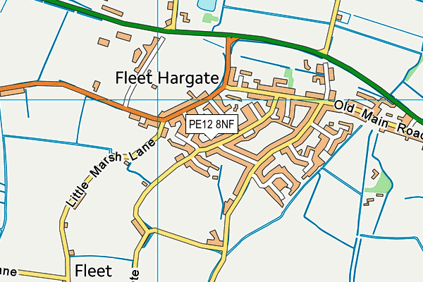 PE12 8NF map - OS VectorMap District (Ordnance Survey)