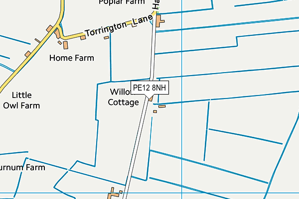 PE12 8NH map - OS VectorMap District (Ordnance Survey)