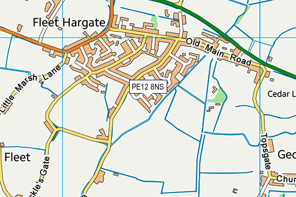 PE12 8NS map - OS VectorMap District (Ordnance Survey)