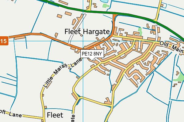 PE12 8NY map - OS VectorMap District (Ordnance Survey)