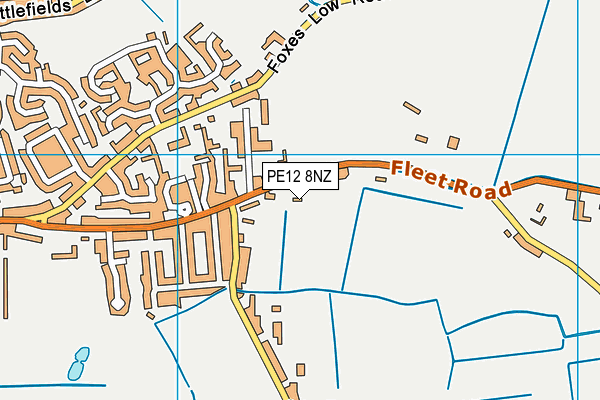 PE12 8NZ map - OS VectorMap District (Ordnance Survey)