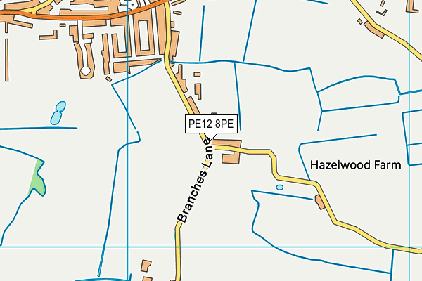 PE12 8PE map - OS VectorMap District (Ordnance Survey)