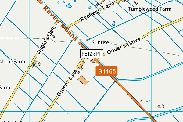 PE12 8PT map - OS VectorMap District (Ordnance Survey)