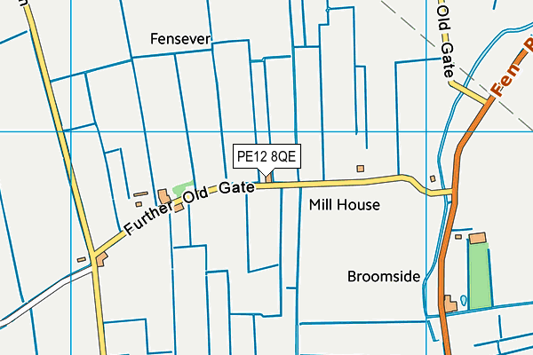 PE12 8QE map - OS VectorMap District (Ordnance Survey)