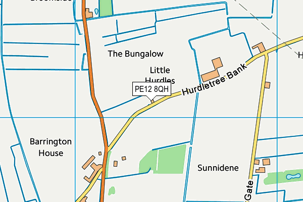 PE12 8QH map - OS VectorMap District (Ordnance Survey)