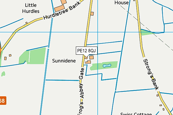 PE12 8QJ map - OS VectorMap District (Ordnance Survey)