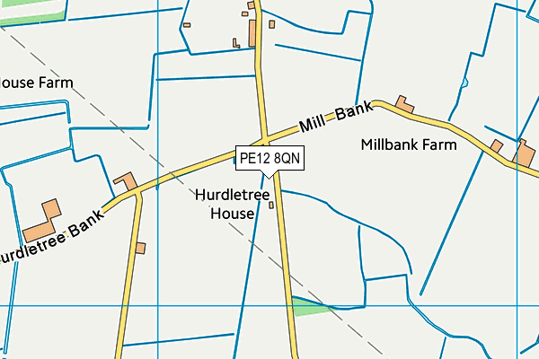 PE12 8QN map - OS VectorMap District (Ordnance Survey)