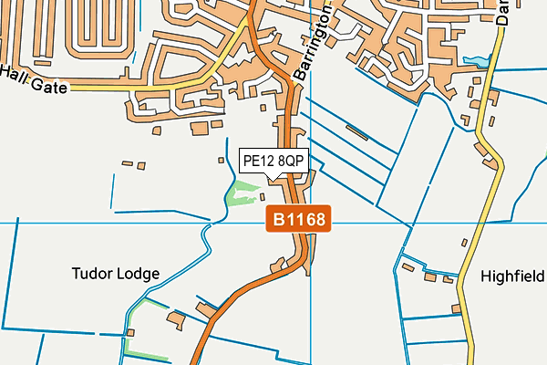 PE12 8QP map - OS VectorMap District (Ordnance Survey)