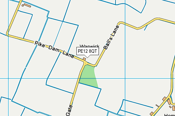 PE12 8QT map - OS VectorMap District (Ordnance Survey)