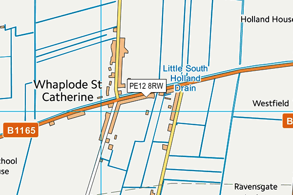 PE12 8RW map - OS VectorMap District (Ordnance Survey)