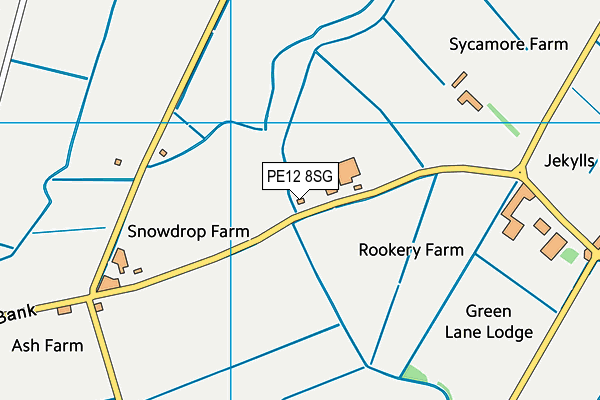 PE12 8SG map - OS VectorMap District (Ordnance Survey)