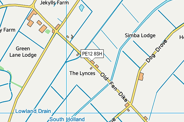 PE12 8SH map - OS VectorMap District (Ordnance Survey)