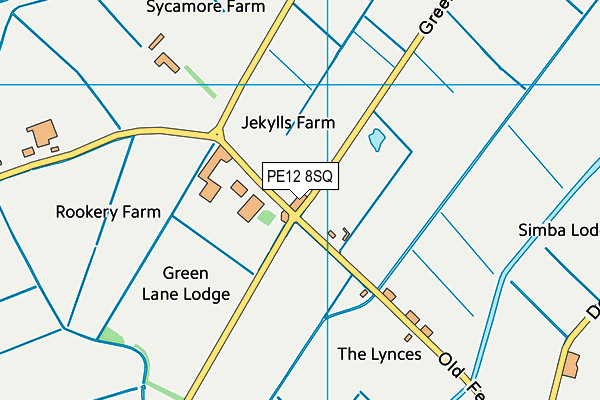 PE12 8SQ map - OS VectorMap District (Ordnance Survey)