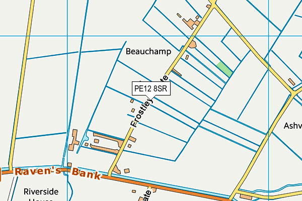 PE12 8SR map - OS VectorMap District (Ordnance Survey)