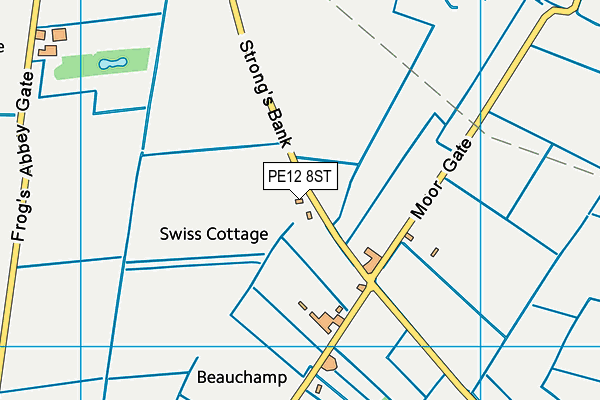 PE12 8ST map - OS VectorMap District (Ordnance Survey)