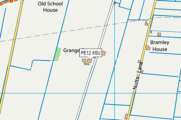 PE12 8SU map - OS VectorMap District (Ordnance Survey)