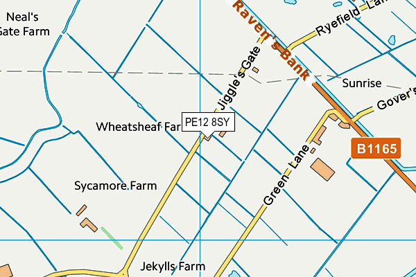 PE12 8SY map - OS VectorMap District (Ordnance Survey)