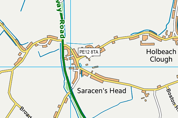 PE12 8TA map - OS VectorMap District (Ordnance Survey)