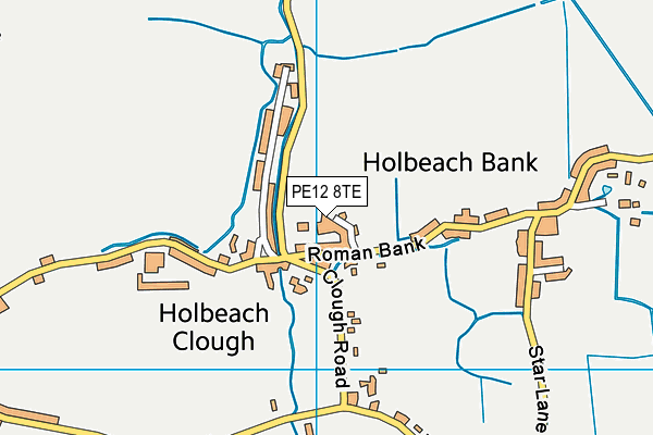 Holbeach Bank Playing Field map (PE12 8TE) - OS VectorMap District (Ordnance Survey)