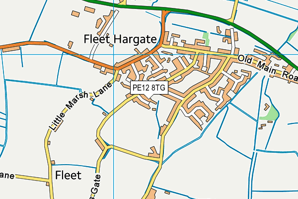 PE12 8TG map - OS VectorMap District (Ordnance Survey)