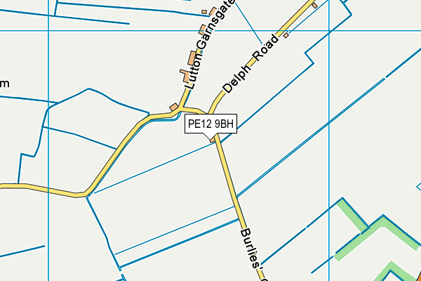 PE12 9BH map - OS VectorMap District (Ordnance Survey)