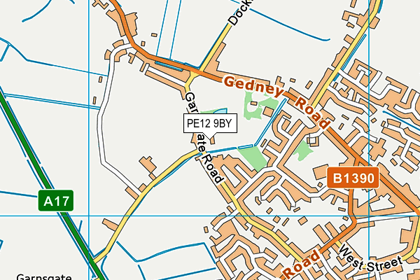 PE12 9BY map - OS VectorMap District (Ordnance Survey)