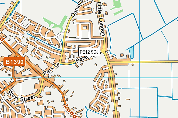 Paradise Field map (PE12 9DJ) - OS VectorMap District (Ordnance Survey)
