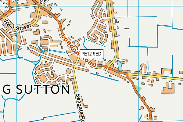 PE12 9ED map - OS VectorMap District (Ordnance Survey)