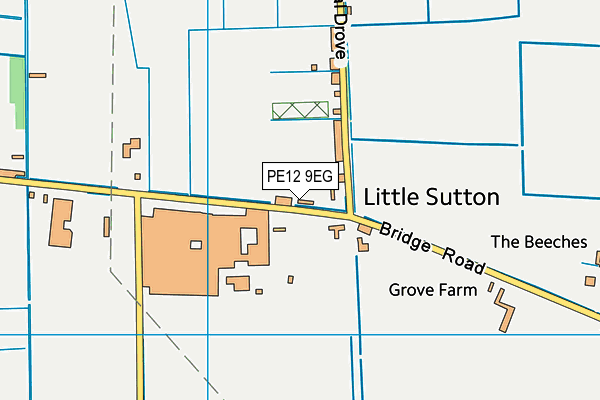 PE12 9EG map - OS VectorMap District (Ordnance Survey)